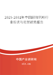 2025-2031年中国超微钙粉行业现状与前景趋势报告